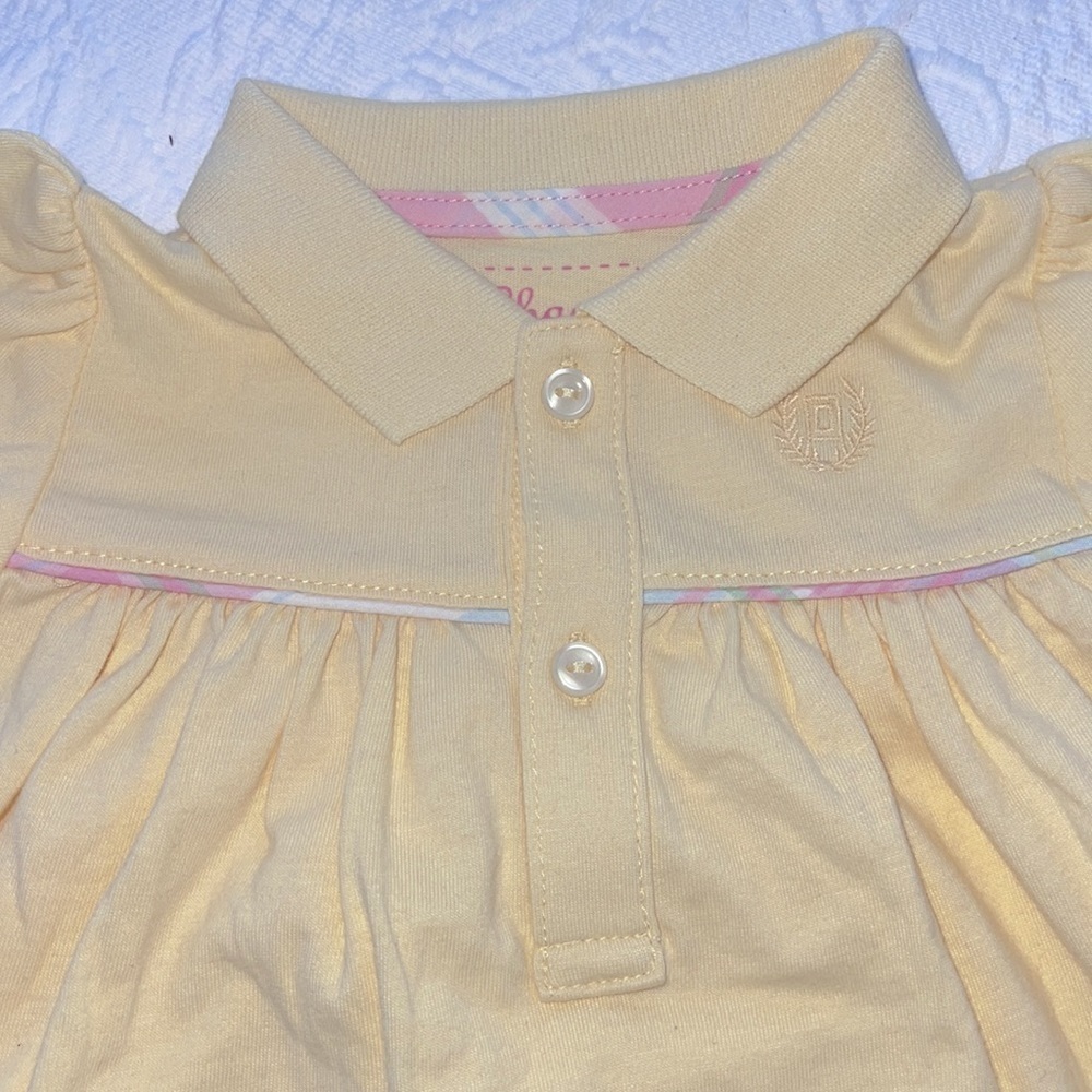 Chaps Newborn Collection Ruffled Bubble Romper - Picture 2 of 8